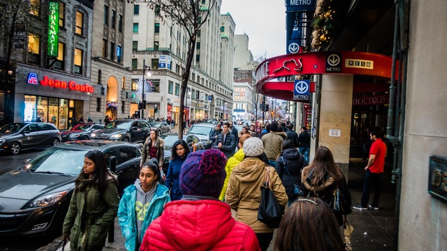 La rue Sainte-Catherine.