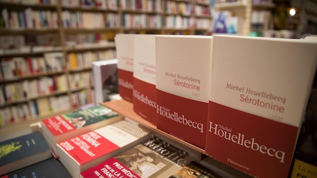 Des copies du livre sur une tablette.