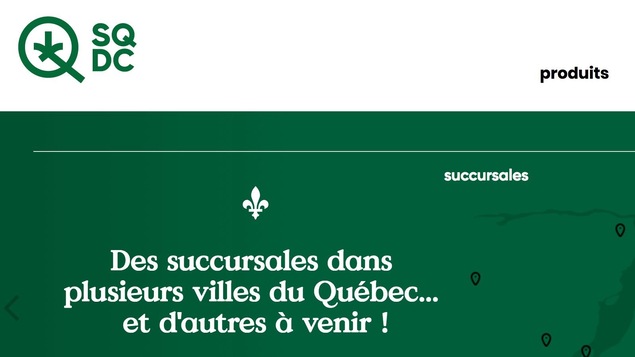 Le site internet de la Société québécoise du cannabis.