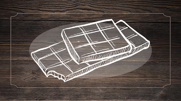 Une tablette de chocolat.