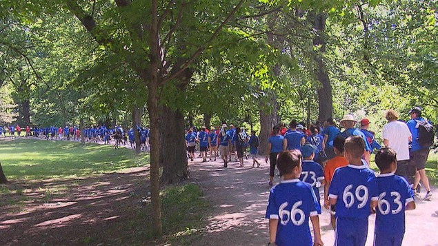 Les participants au Tour du Courage devront gravir jusqu'à 12 fois le Mont-Royal en vélo. Les participants au Tour du Courage devront gravir jusqu'à 12 fois le Mont-Royal en vélo.