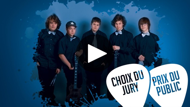 Photo de Track of rock dans un montage infographique pour les Accros de la chanson. Gagnant, choix du jury et prix du public.