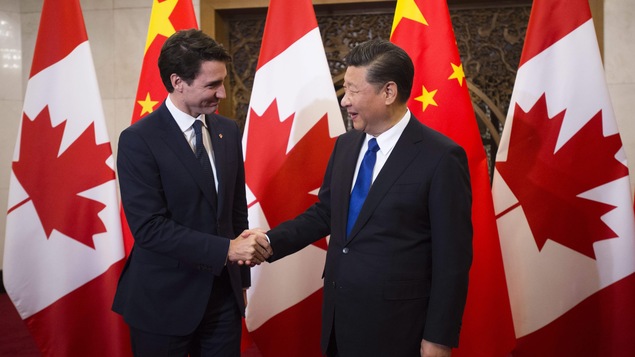 Le premier ministre Justin Trudeau et le président chinois Xi Jinping