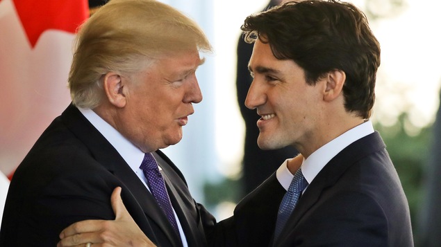 Le président américain, Donald Trump, reçoit le premier ministre canadien, Justin Trudeau, à la Maison-Blanche.