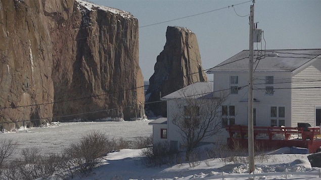 Village de Percé en hiver Village de Percé en hiver