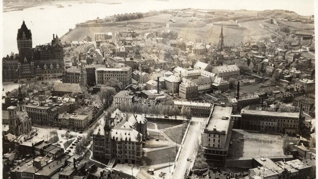 Vue aérienne de la ville de Québec