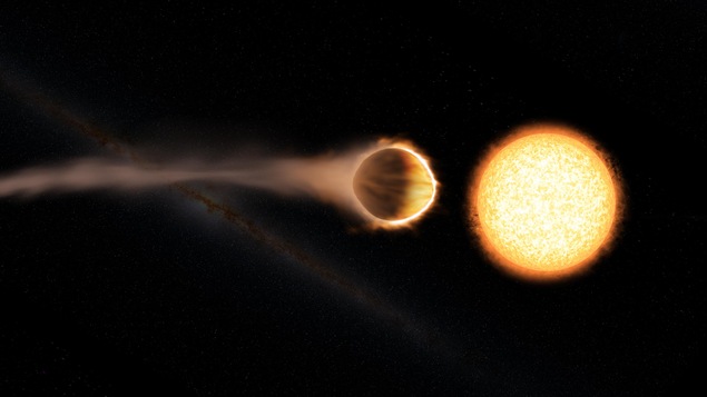 Représentation artistique de l'exoplanète WASP-121b Représentation artistique de l'exoplanète WASP-121b