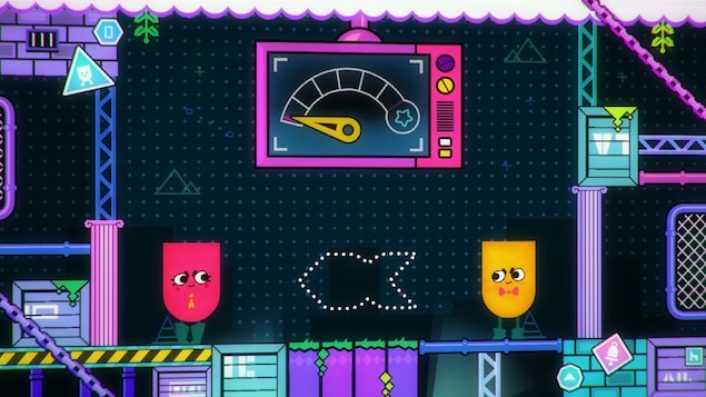 Le jeu vidéo Snipperclips est en vente sur la Nintendo Switch. Le jeu vidéo Snipperclips est en vente sur la Nintendo Switch.
