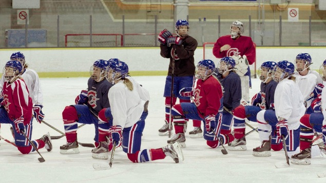 Les Canadiennes lors d'une pratique Les Canadiennes lors d'une pratique