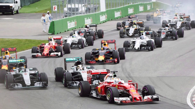 Le départ du Grand Prix du Canada en 2016