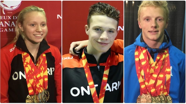 Hanna Henderson de l'Ontario avec 11 médailles, Graysen Bernard aussi de l'Ontario avec 10 médailles et Cole Pratt de l'Alberta, également avec 10 médailles, éclipsent le record du plus grand nombre de médailles lors de même Jeux du Canada Hanna Henderson de l'Ontario avec 11 médailles, Graysen Bernard aussi de l'Ontario avec 10 médailles et Cole Pratt de l'Alberta, également avec 10 médailles, éclipsent le record du plus grand nombre de médailles lors de même Jeux du Canada