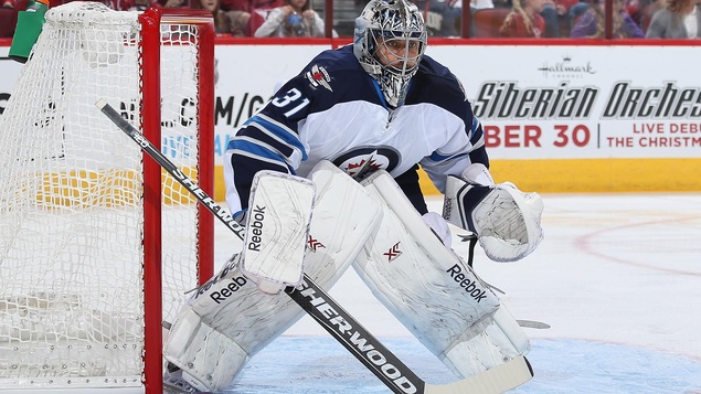 Le gardien des Jets de Winnipeg, Ondrej Pavelec Le gardien des Jets de Winnipeg, Ondrej Pavelec