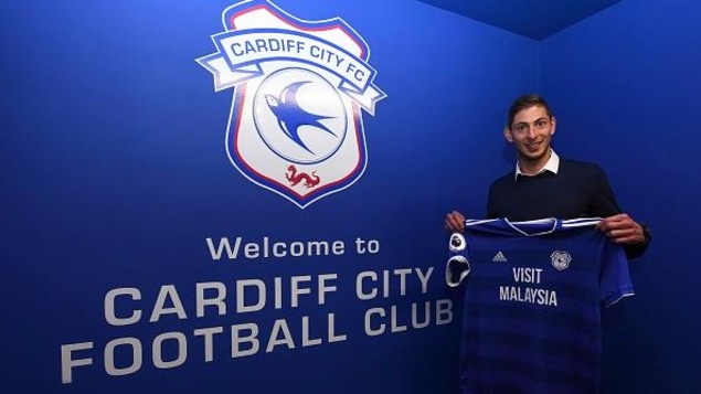 Emiliano Sala au moment de l'annonce de son transfert de Nantes vers Cardiff