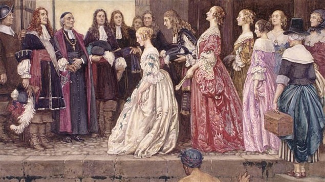 <i>L’arrivée des Filles du Roi en 1667</i> de Fortescue-Brickdale
