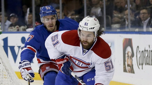 Le joueur des Canadiens David Desharnais