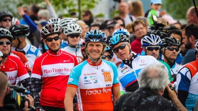 Pierre Lavoie au départ du Grand défi