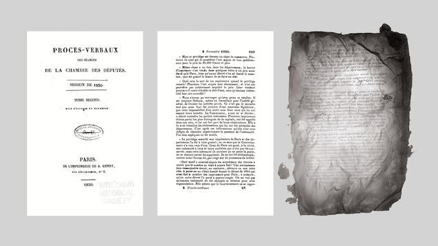 Une page de livre calcinée
