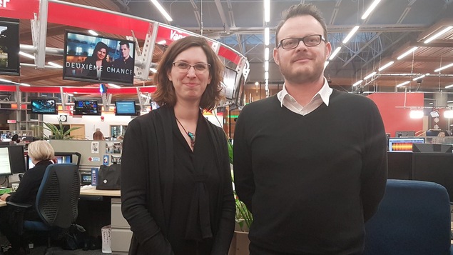 Eloïse Loriot, de l'Alliance française et Étienne Farreyre attaché culturel au Consultat de France à Vancouver