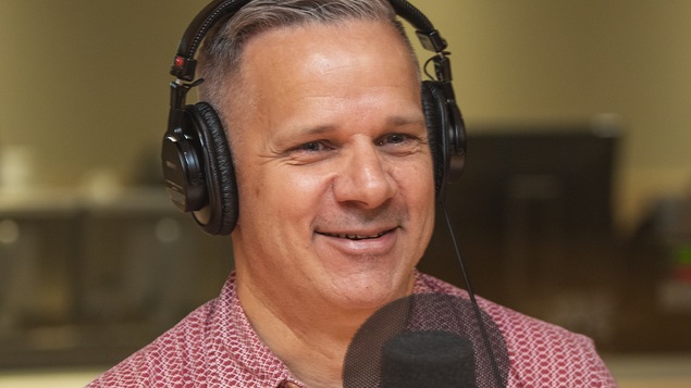 Christian Bourque au micro de Stéphan Bureau.