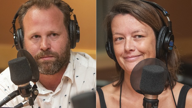 Hugo Meunier et Martine Bouliane au micro de Stéphan Bureau