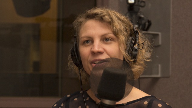 Candide Proulx au studio 30 de Radio-Canada, à Montréal, le 18 janvier 2018