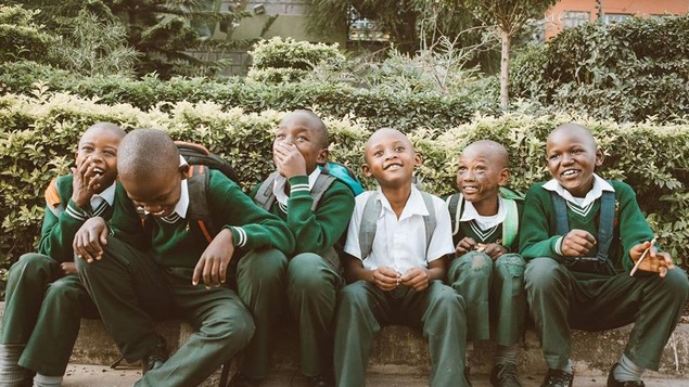 Un groupe d'écoliers à Nairobi