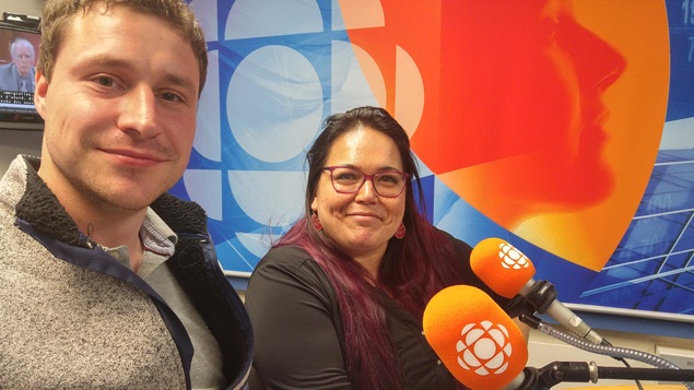 David Bernard et Marie-Ève Vollant en studio