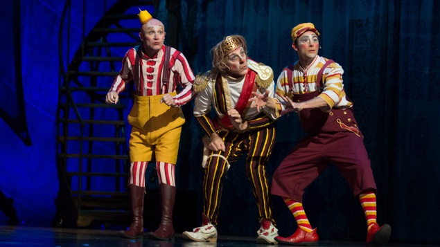 Des clowns du spectacle Kooza du Cirque du Soleil.