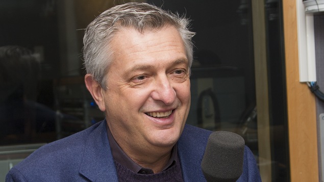 Filippo Grandi au studio 91 de la Maison de Radio-Canada, à Montréal, le 5 novembre 2017