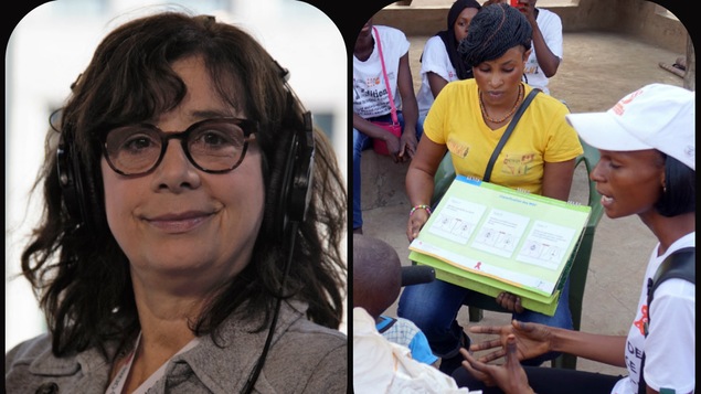 Marie-France Abastado (g) et des militantes(d) contre l’excision au Sénégal