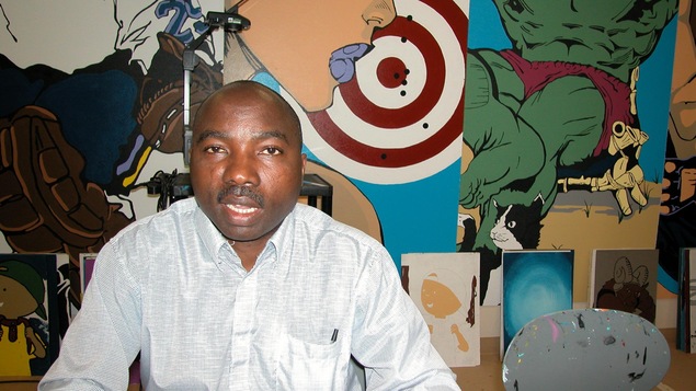 Dieudonné Uzubahimana enseigne à l'école Olamen d'Unamen Shipu