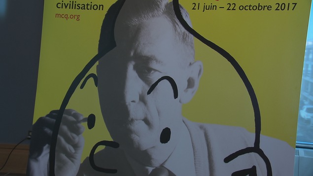 Affiche de l'exposition sur Hergé au Musée de la civilisation Affiche de l'exposition sur Hergé au Musée de la civilisation