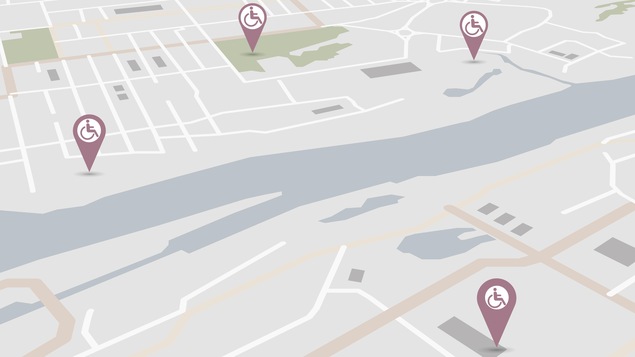 Une carte sur laquelle plusieurs logo d'accessibilités sont apposés.