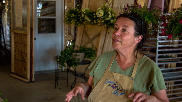 Francine Marcoux dans son local à Fermont