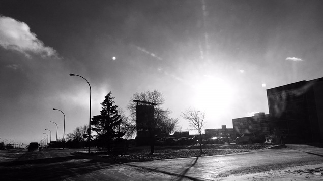 La rue Albert, dans le sud de Regina, en hiver.