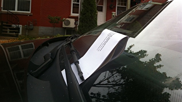 Contravention sur la rue Sainte-Angèle à Trois-Rivières