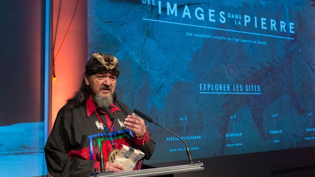 Grégoire Canapé, Innu de Pessamit et collaborateur au projet d'art rupestre