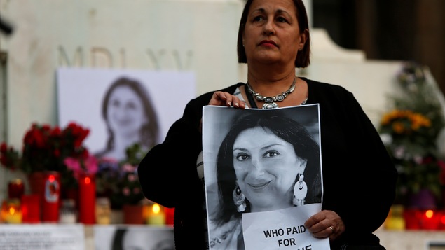 Une veillée aux chandelles s'est tenue à La Vallette, à Malte, 6 mois après l'assassinat de la journaliste Daphne Caruana Galizia.