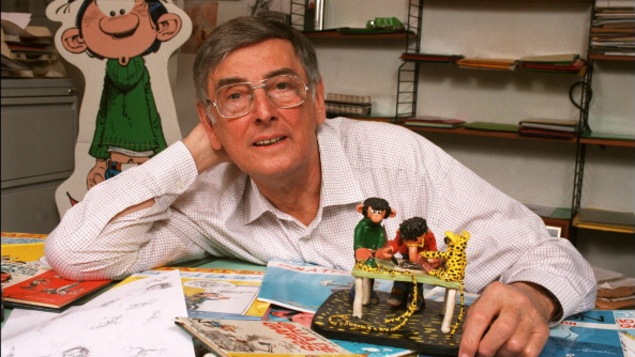 André Franquin, le créateur de Gaston Lagaffe, en 1996