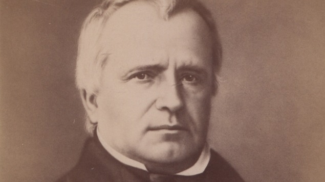 Détail d'un portrait de Louis-Hippolyte La Fontaine par le dessinateur Albert Ferland