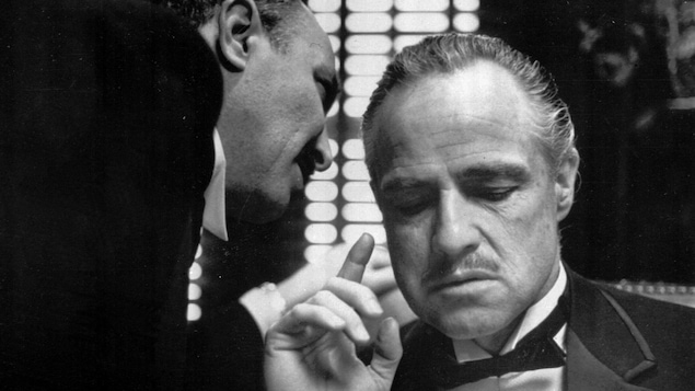 Marlon Brando, dans le premier volet de la trilogie Le Parrain, en 1972
