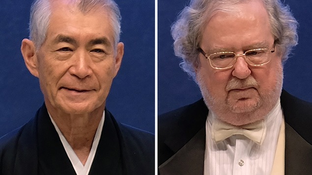 Honjo et Allisson lors d'une cérémonie.