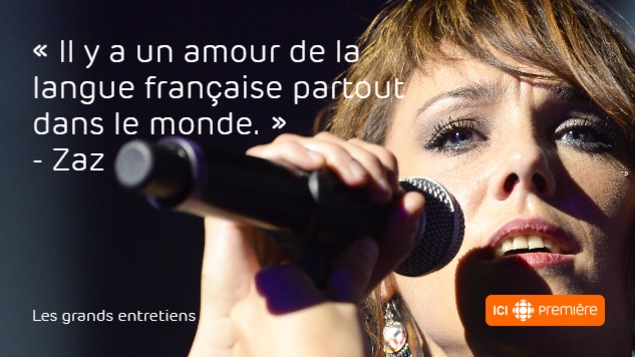 Un extrait de l'entrevue de la chanteuse Zaz Un extrait de l'entrevue de la chanteuse Zaz