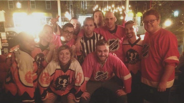 Joueurs des ligues d'improvisation la LIBRE de Baie-Comeau et La LICOEUR de Bordeaux