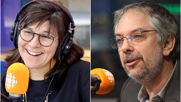 Marie Grégoire et Jean-Marc Salvet, en studio