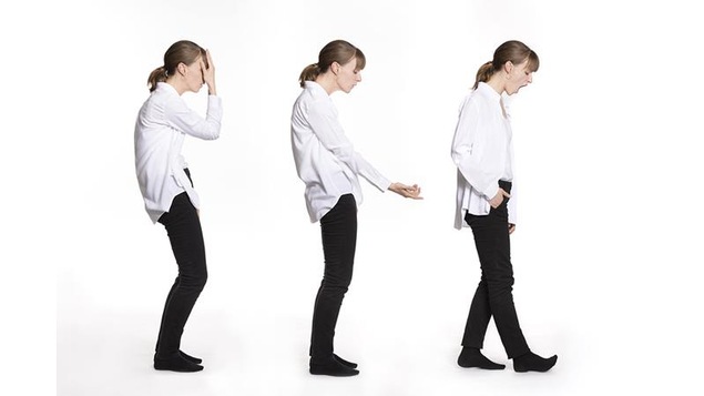 Une femme déclinée en trois photos.