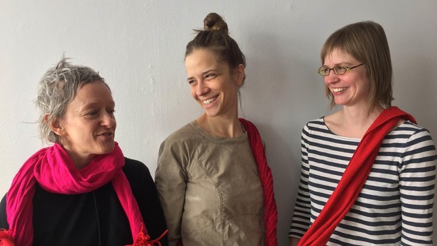 Pascaline Knight, Mariana Lafrance et Julie Lassonde à la Galerie du Nouvel-Ontario