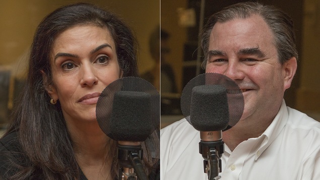 Helen Antoniou et Andrew Molson au micro de Catherine Perrin.