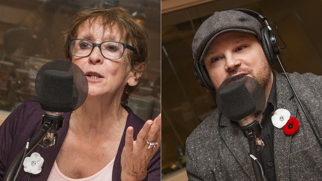 Ariane Émond et Martin Forgues au micro de Catherine Perrin