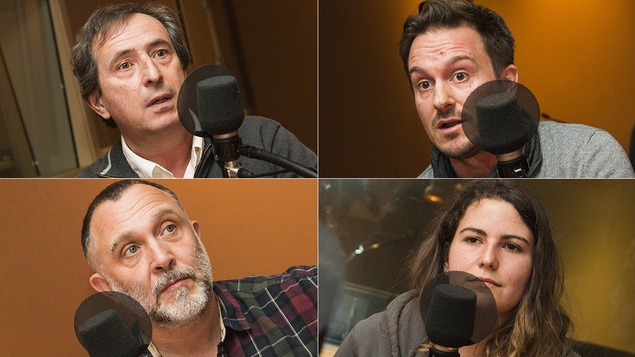 Cyrille Béraud, Arnaud Bouquet, Pascal Brouard et Clara Chambon au micro de Catherine Perrin
